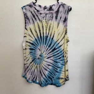 So Large Tie-dye tank